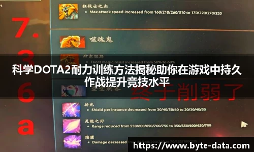 科学DOTA2耐力训练方法揭秘助你在游戏中持久作战提升竞技水平