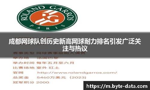 成都网球队创历史新高网球耐力排名引发广泛关注与热议