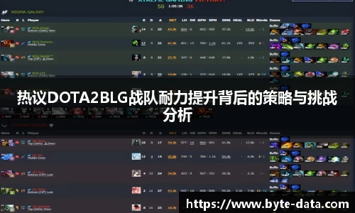 热议DOTA2BLG战队耐力提升背后的策略与挑战分析