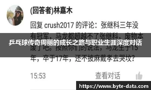 乒乓球传奇周丽的成长之路与职业生涯深度对话